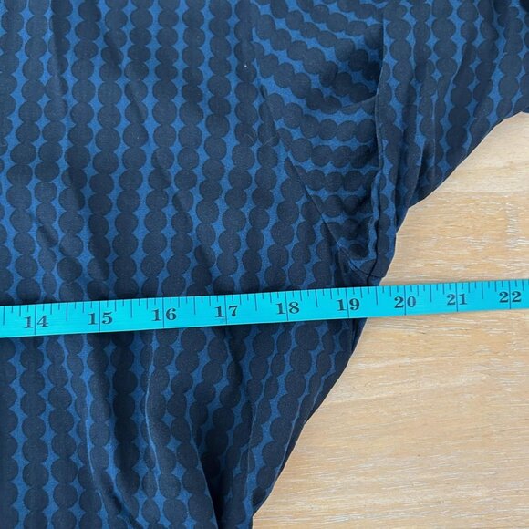 Uniqlo x Marimekko Jumpsuit Womens XS Black Blue Belted Button Front Geometric - Picture 11 of 14